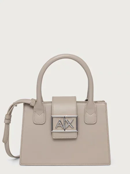 Armani Exchange geantă pentru femei cu imitație de piele bej