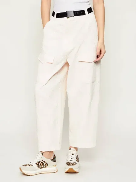 Liu Jo Sport Pantaloni cargo z paskiem bej