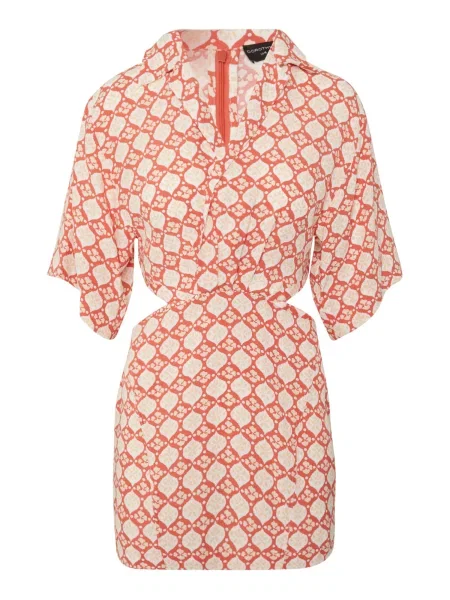 Dorothy Perkins Petite Φόρεμα πορτοκαλί / πορτοκαλί παστέλ λευκό