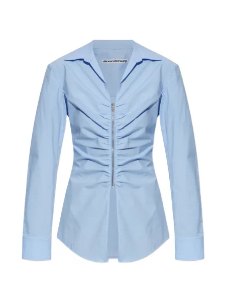Cămașă Alexander Wang cu volane albastru