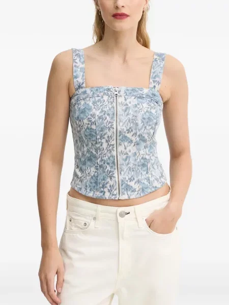 Curea Levi's® cu broderie cu cataramă cu dungi albastru