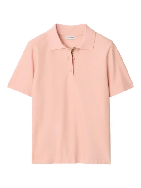 Kostkované polotričko Burberry růžové