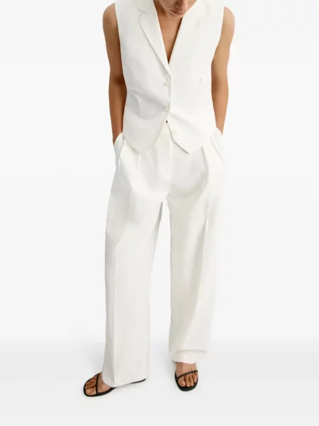 Kamizelka 12 Storeez z dekoltem w serek z lyocellu biała