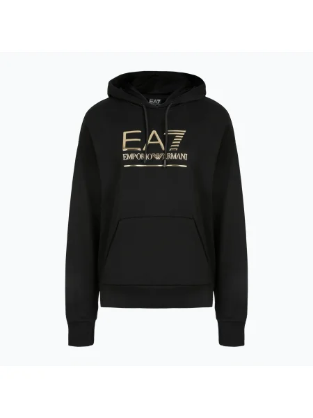 Hanorac cu glugă Ea7 Emporio Armani negru