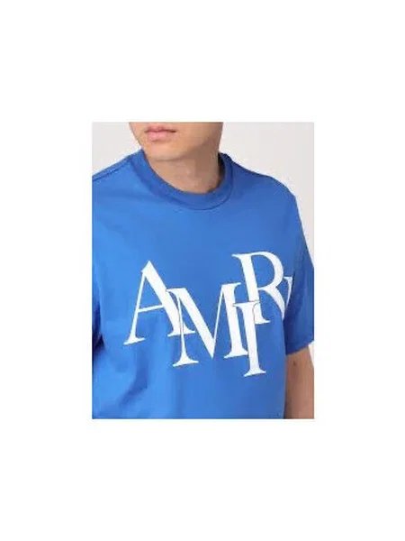 Tričko Amiri s autogramom modrá