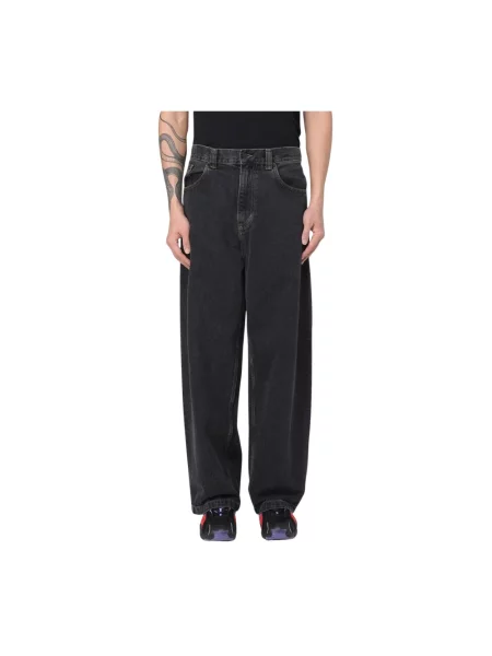 Szerokie jeansy Carhartt Wip czarne