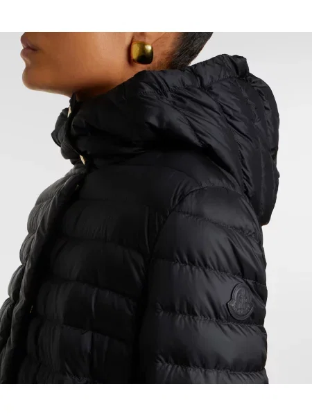 Geacă cu puf Moncler cu glugă negru