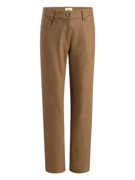 Pantaloni Khaite de lână maro
