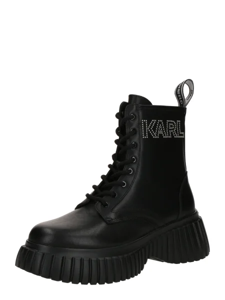 Šněrovací kotníčkové boty černé