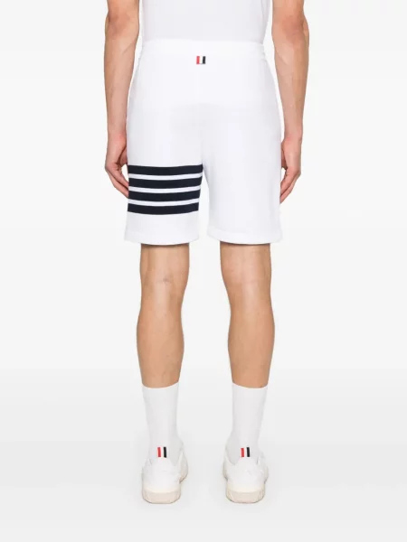 Prugaste kratke hlače Thom Browne bijela