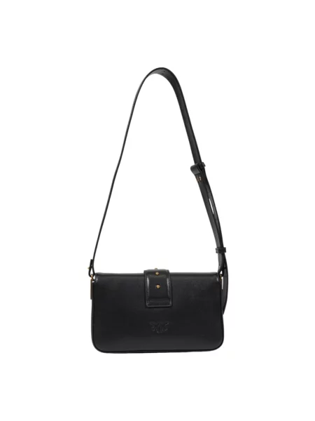 Torebka crossbody Pinko skórzana pikowana czarna