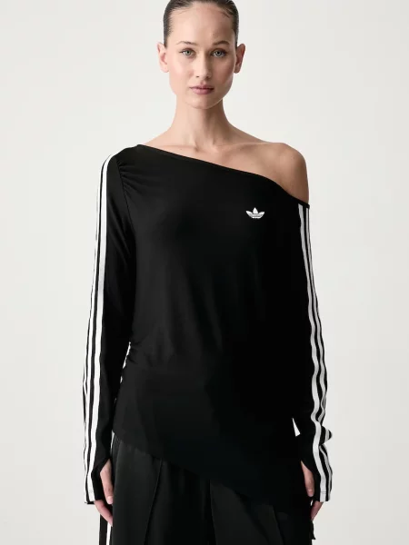 Top Adidas asymetryczny czarny