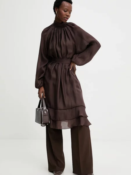 Answear.LAB sukienka brązowa