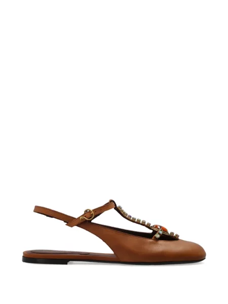 Pantofi cu toc Etro din piele maro