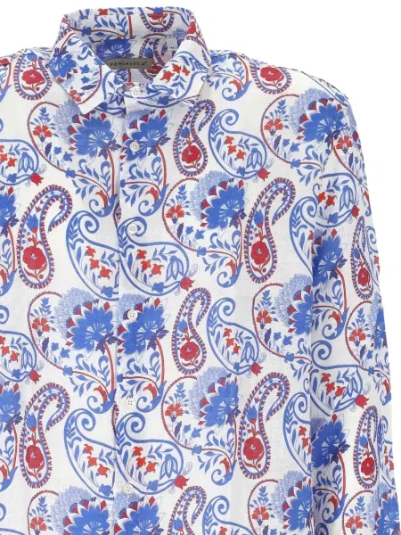 Πουκάμισο Peninsula Swimwear με σχέδιο paisley λευκό