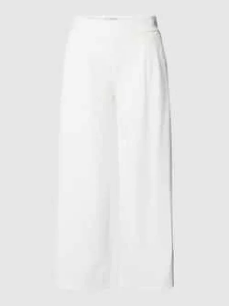 Spodnie materiałowe z wpuszczaną kieszenią Ichi białe