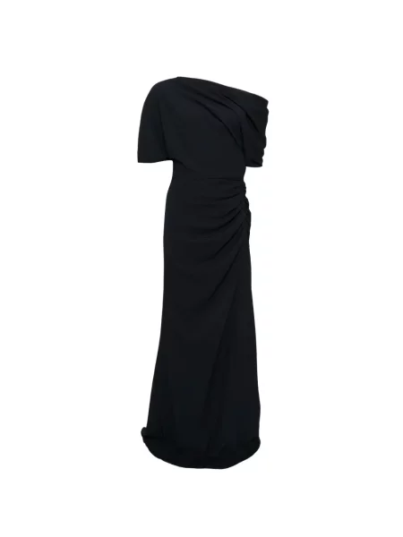 Maxi rochie maxi Amsale din crep de costum albastru