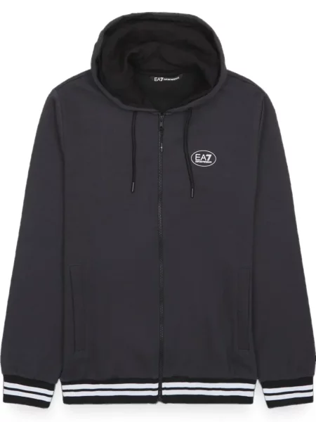 Hanorac cu glugă Ea7 Emporio Armani negru