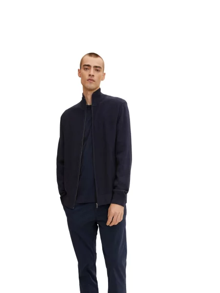 TOM TAILOR Geacă tricotată bleumarin
