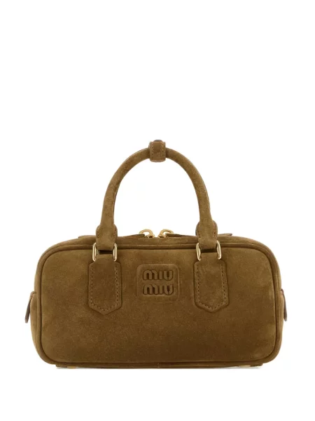 Torebka Miu Miu zamszowa zielona