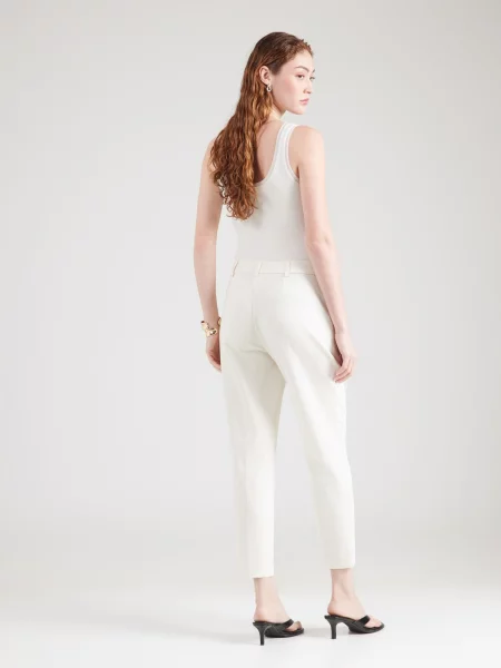 Monari Pantaloni eleganți lână alb