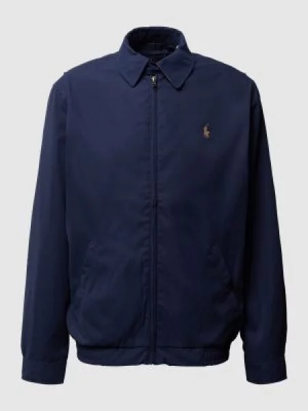 Kurtka z wyhaftowanym logo Polo Ralph Lauren granatowa