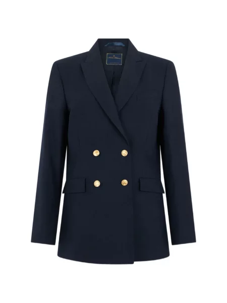 Sacou Brooks Brothers de lână cu două rânduri de nasturi albastru