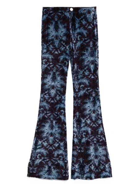 Pantaloni Etro cu imprimeu abstract albastru