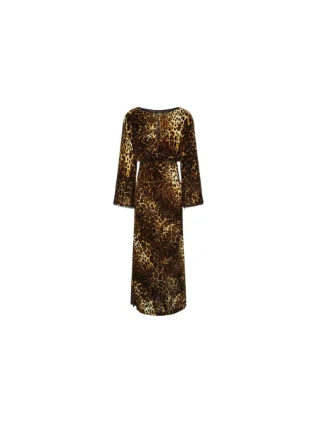 Sukienka Roberto Cavalli w panterkę brązowa