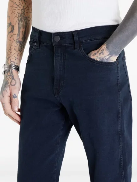 Blugi Wrangler cu autograf albastru