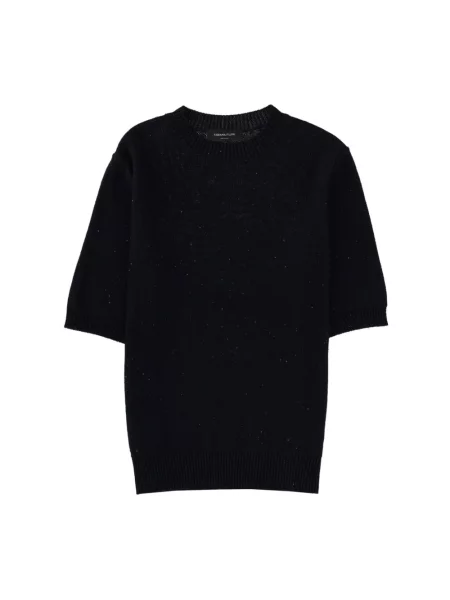 Dzianinowy sweter Fabiana Filippi niebieski