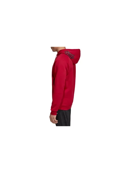 Hanorac cu glugă Adidas cu glugă maro