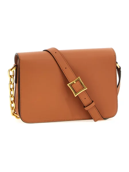 Torebka crossbody Mcm skórzana brązowa