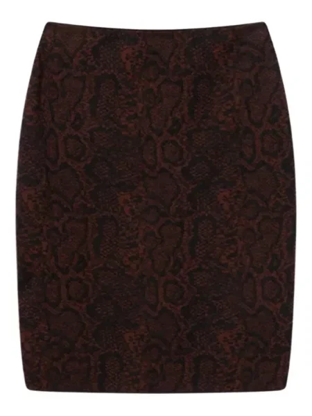 Fustă tip creion Stella Mccartney cu imagine până la genunchi maro