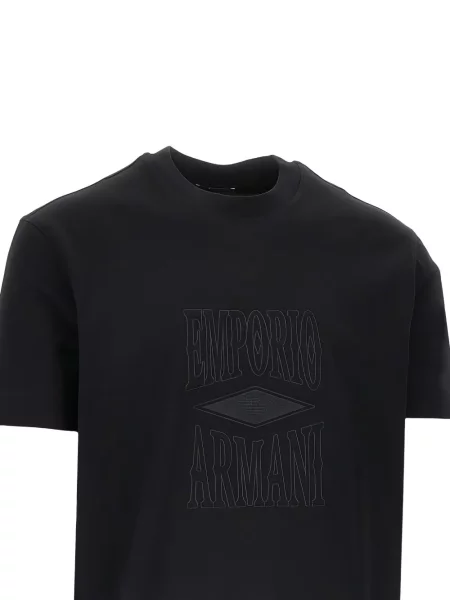 Μπλούζα Emporio Armani με κέντημα μαύρο