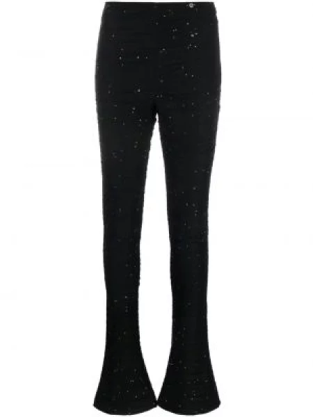 Pantaloni Nissa de cristal negru