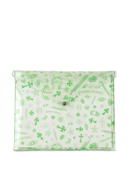 Geantă Chrome Hearts cu imagine cu motiv cu inimi alb