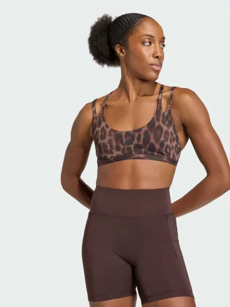 Топ спортивний adidas перероблений коричневий