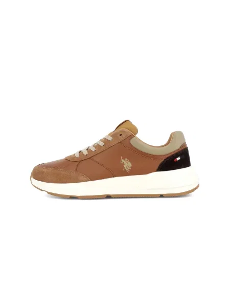 US POLO ASSN. Tenisky Parker námořnická modř / karamelová / khaki