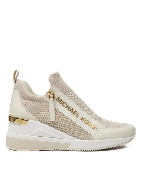 MICHAEL Michael Kors Sneakers Wills Metallic Stretch Knit Trainer bej