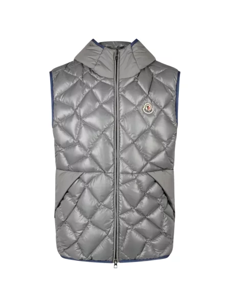 Vestă Moncler cu glugă gri