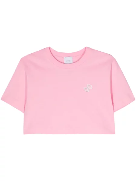 Koszulka Patou o krotszym kroju różowa