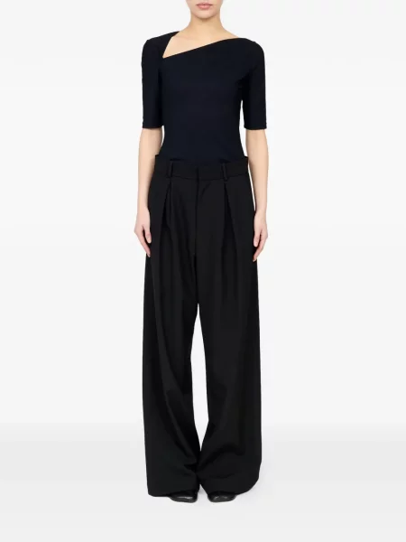 Vilnonės kelnės Mm6 Maison Margiela juoda