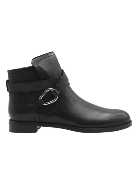 Botki Ralph Lauren skórzane czarne