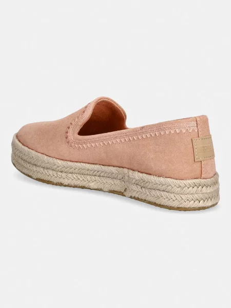 Toms espadrilles női velúr CAROLINA narancsszínű