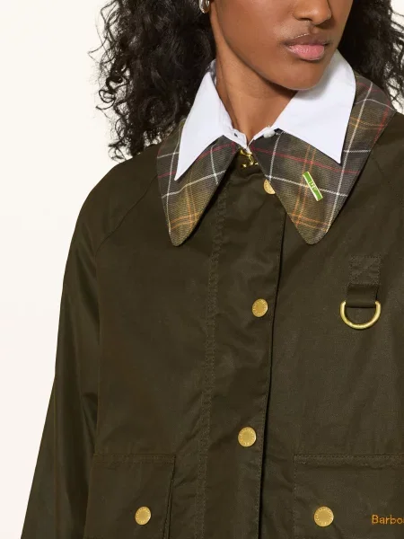 Barbour Bunda Icons Spey khaki tmavě žlutá červená