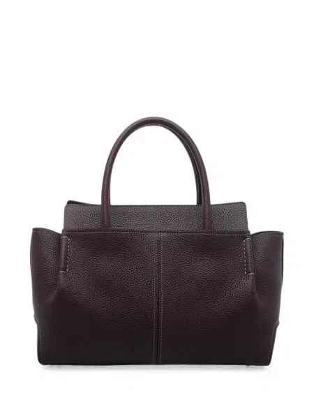 Bőr shopper táska Tod's autogrammal barna