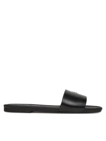 Calvin Klein Jeans Чехли Flat Sandal Slide Mg черен