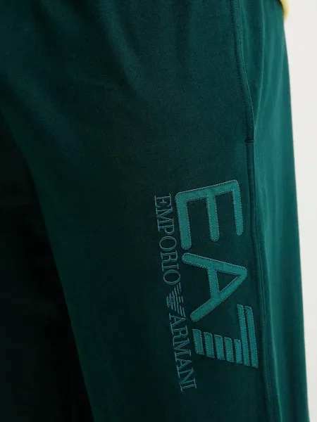Спортивні штани Emporio Armani з аплікацією бірюзовий