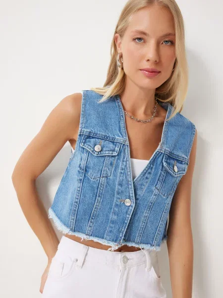 Vestă Happiness İstanbul albastru